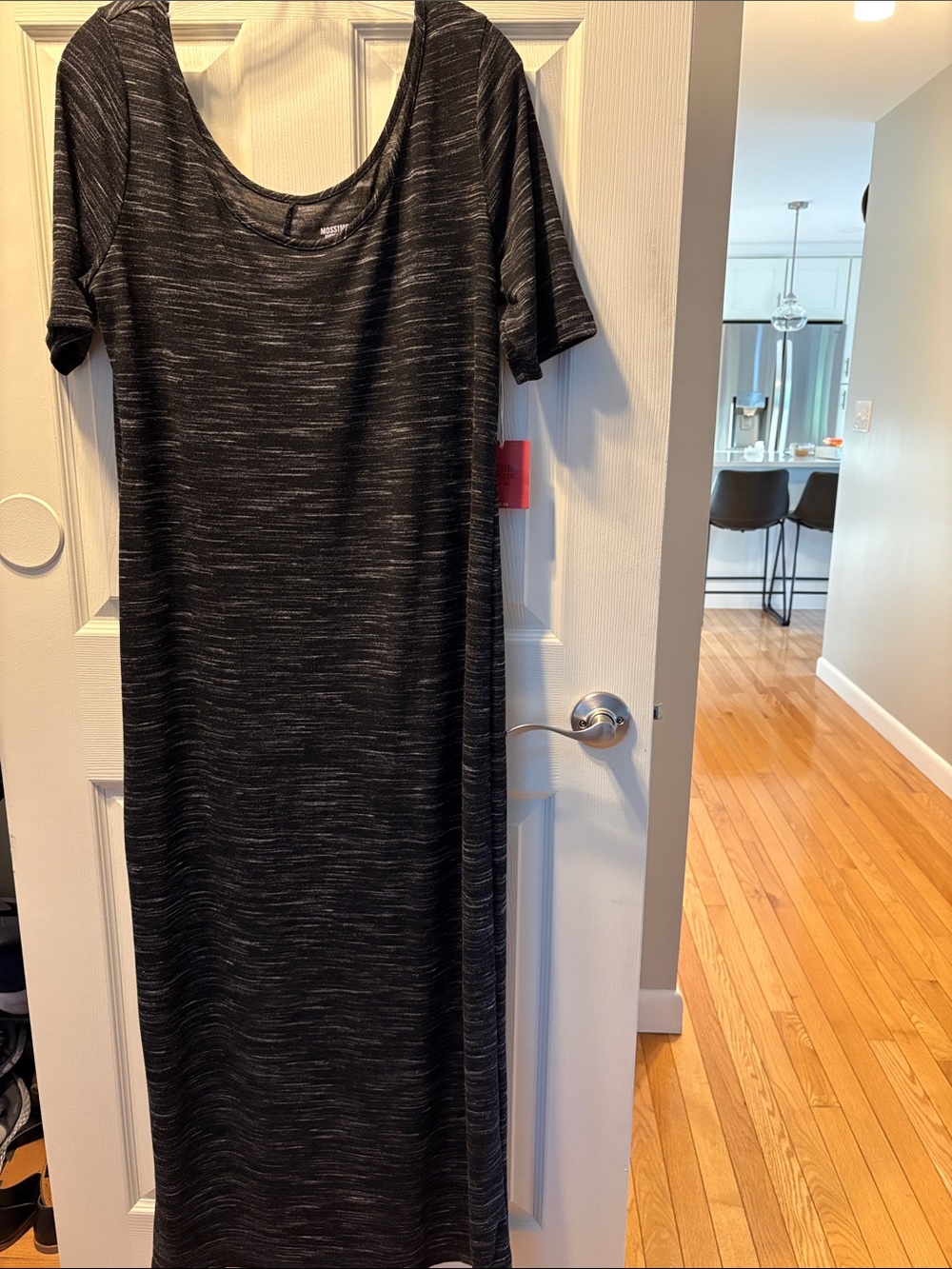 Mossimo Supply Co. Black Heather Scoop-Neck Maxi Dress